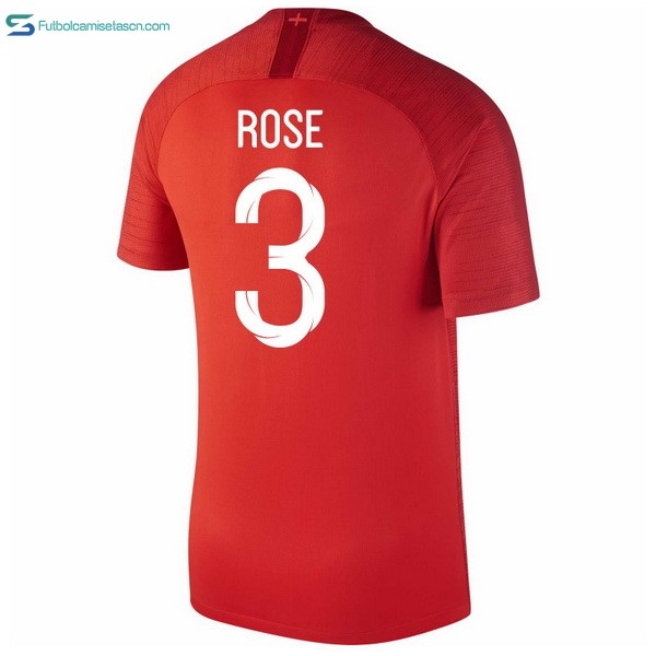 Camiseta Inglaterra 2ª Rose 2018 Rojo